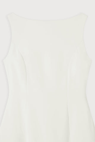 Straight Neck Midi Dress