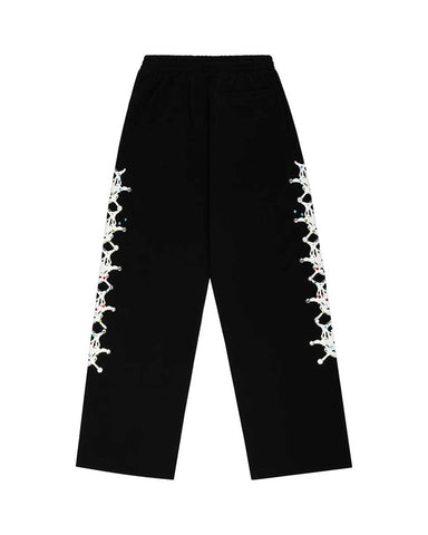 Sp5der Stone Sweatpants Black