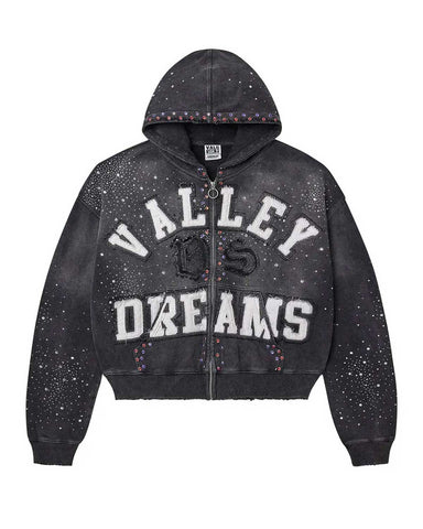 Vale Forever Classico Zip Up Hoodie Black