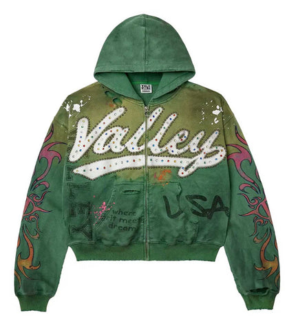 Vale Forever Inferno Zip Up Hoodie Green