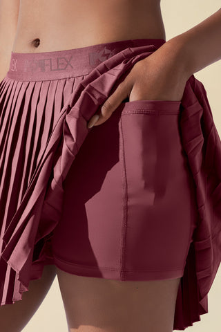 Ace ‘em Pleated Skort - Desert Rose