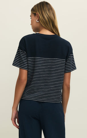 Harbor Textured Knit Stripe Tee