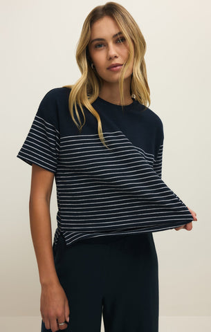 Harbor Textured Knit Stripe Tee