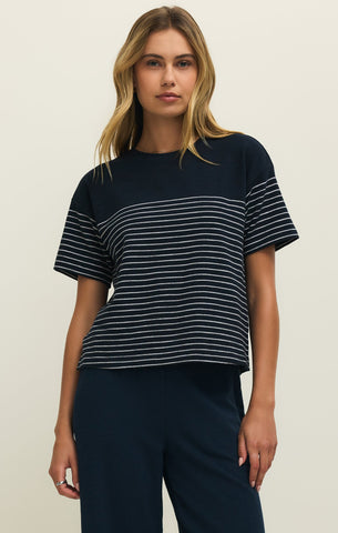 Harbor Textured Knit Stripe Tee