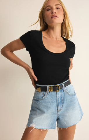 Leisurely Scoop Neck Tee
