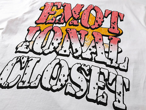 MIXED EMOTIO Skeleton Cowboy Desert UFO Gradient Graphic Short Sleeve T‑Shirt