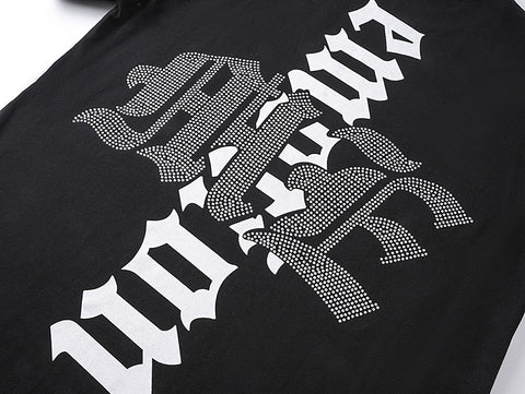 MIXED EMOTIO Alien Beach Vacation Black Graphic Short Sleeve T‑Shirt