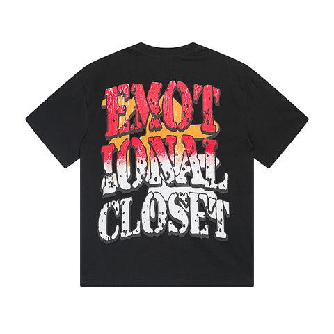 MIXED EMOTIO Emotion Skeleton Cowboy UFO Off‑White Short Sleeve T‑Shirt