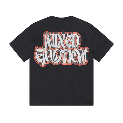 MIXED EMOTIO Made By Scars Twin Cherub Angel Graphic Short Sleeve T‑Shirt
