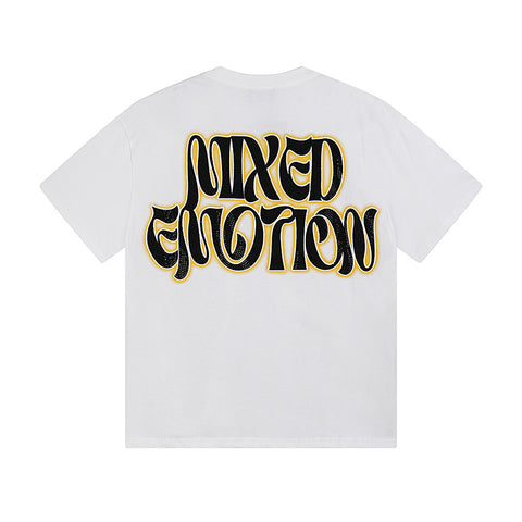 MIXED EMOTIO Beach Twin Cherub Retro Emotion Graphic Short Sleeve T‑Shirt