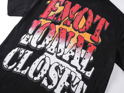 MIXED EMOTIO Emotion Skeleton Cowboy UFO Off‑White Short Sleeve T‑Shirt