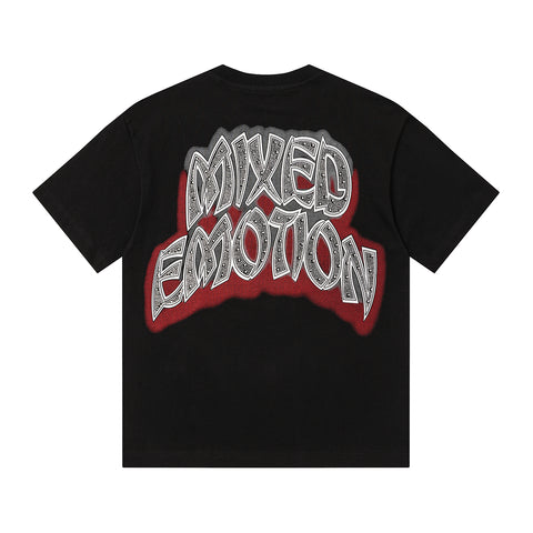 MIXED EMOTIO Emotion Skeleton Couple Dancing Black Short Sleeve T‑Shirt