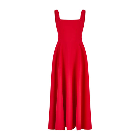 Square Neck Midi Dress