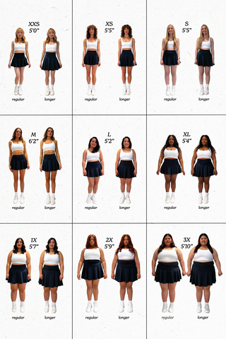 Twirl Skort (Longer) - Black